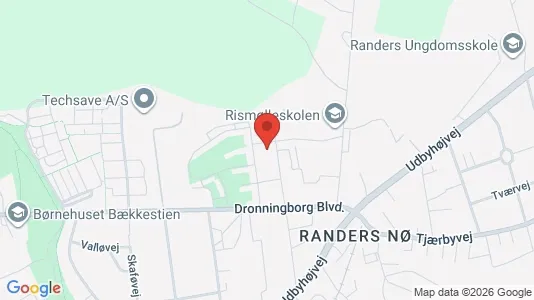 Boligudlejningsejendomme til salg i Randers NØ - kort over placeringen