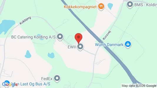 Kontorlokaler til leje i Kolding - kort over placeringen