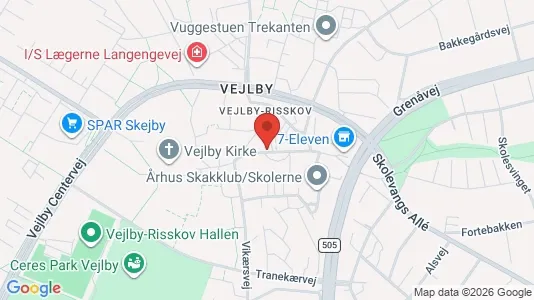 Boligudlejningsejendomme til salg i Risskov - kort over placeringen