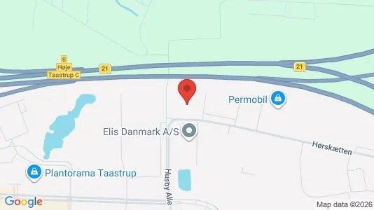 Kontorlokaler til leje i Taastrup - kort over placeringen