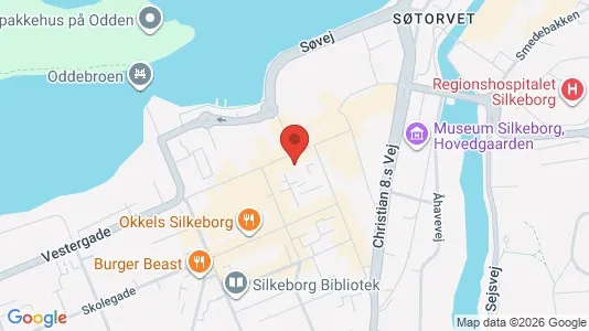 Kontorlokaler til leje i Silkeborg - kort over placeringen