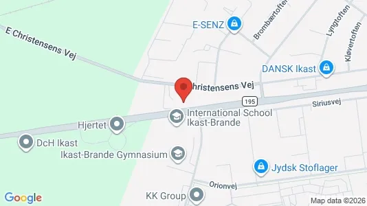 Kontorlokaler til leje i Ikast - kort over placeringen