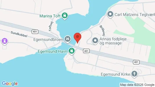 Erhvervslejemål til salg i Egernsund - kort over placeringen