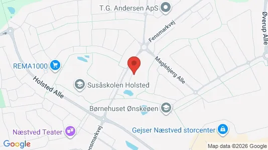 Boligudlejningsejendomme til salg i Næstved - kort over placeringen