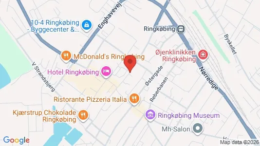 Erhvervslejemål til salg i Ringkøbing - kort over placeringen
