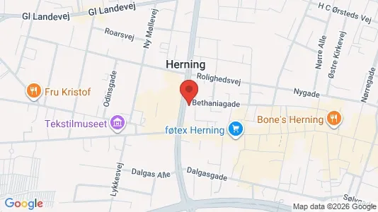 Kontorlokaler til leje i Herning - kort over placeringen
