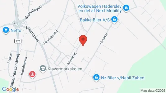 Kontorlokaler til leje i Haderslev - kort over placeringen