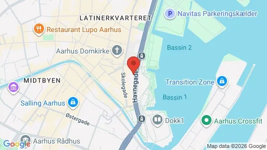 Kontorlokaler til leje i Århus C - kort over placeringen
