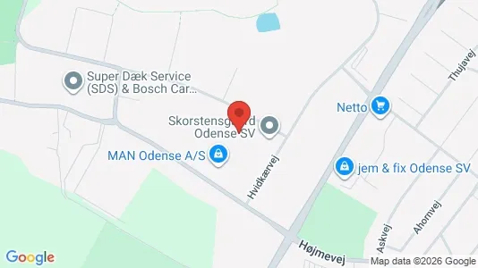 Lagerlokaler til leje i Odense SV - kort over placeringen