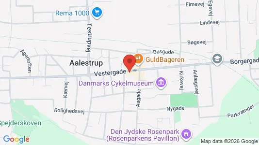 Erhvervslejemål til salg i Aalestrup - kort over placeringen