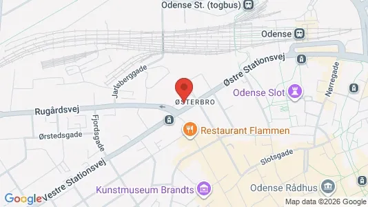 Kontorlokaler til leje i Odense C - kort over placeringen