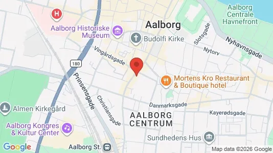 Lagerlokaler til leje i Aalborg Centrum - kort over placeringen