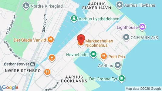Kontorlokaler til leje i Århus C - kort over placeringen