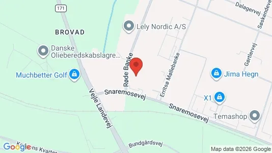 Lagerlokaler til leje i Fredericia - kort over placeringen