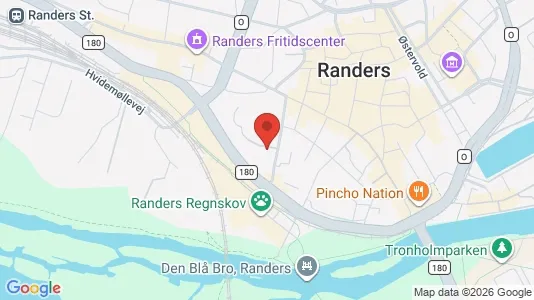 Kontorlokaler til leje i Randers C - kort over placeringen