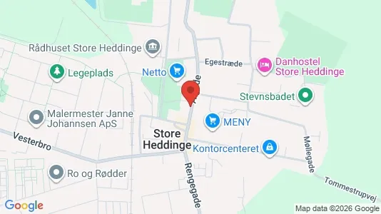 Boligudlejningsejendomme til salg i Store Heddinge - kort over placeringen