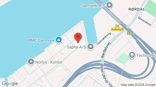 Lagerlokaler til leje i Aalborg Centrum - kort over placeringen