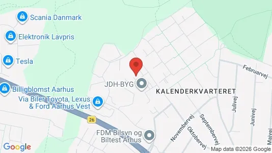 Erhvervslejemål til salg i Århus V - kort over placeringen