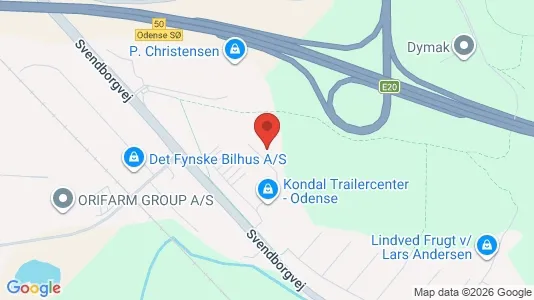 Lagerlokaler til leje i Odense S - kort over placeringen
