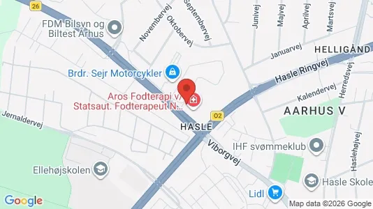 Kontorlokaler til leje i Århus V - kort over placeringen