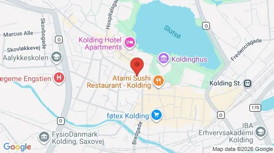 Erhvervslejemål til salg i Kolding - kort over placeringen