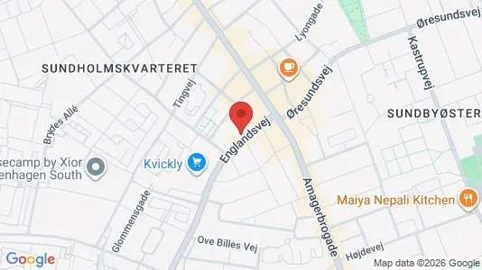 Kliniklokaler til leje i København S - kort over placeringen
