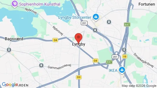 Lagerlokaler til leje i Kongens Lyngby - kort over placeringen