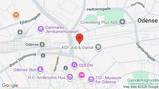 Erhvervslejemål til salg i Odense C - kort over placeringen