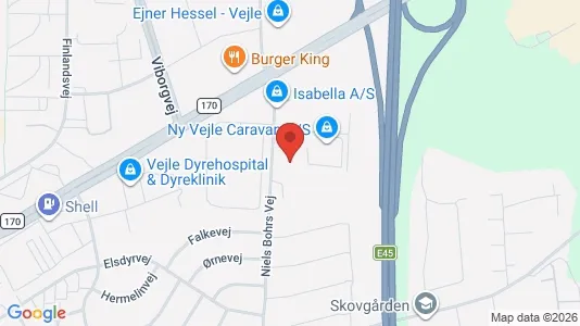 Lagerlokaler til salg i Vejle Centrum - kort over placeringen