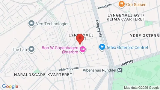 Kontorlokaler til leje i Østerbro - kort over placeringen