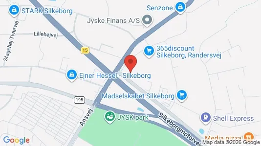 Kontorlokaler til leje i Silkeborg - kort over placeringen