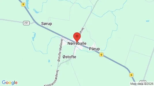 Hoteller til salg i Nørreballe - kort over placeringen