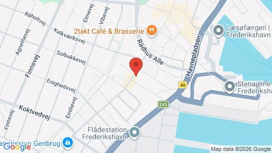 Erhvervslejemål til salg i Frederikshavn - kort over placeringen