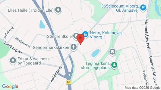 Kliniklokaler til leje i Viborg - kort over placeringen