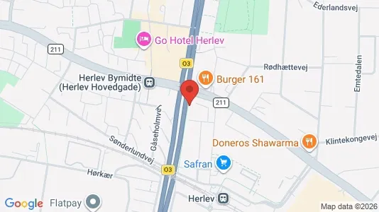 Kontorlokaler til leje i Herlev - kort over placeringen