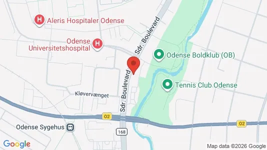 Boligudlejningsejendomme til salg i Odense C - kort over placeringen