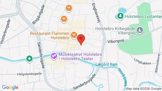 Erhvervslejemål til leje i Holstebro - kort over placeringen