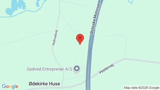 Erhvervsgrunde til salg i Gedved - kort over placeringen