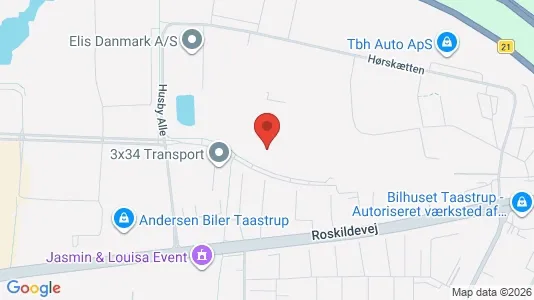 Erhvervslejemål til leje i Taastrup - kort over placeringen