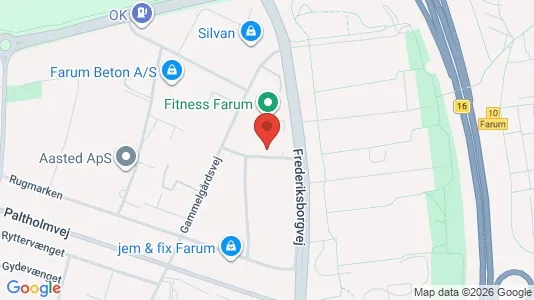 Erhvervslejemål til leje i Farum - kort over placeringen