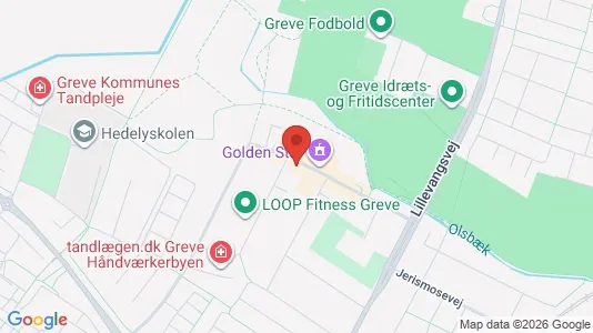 Kontorfællesskaber til leje i Greve - kort over placeringen