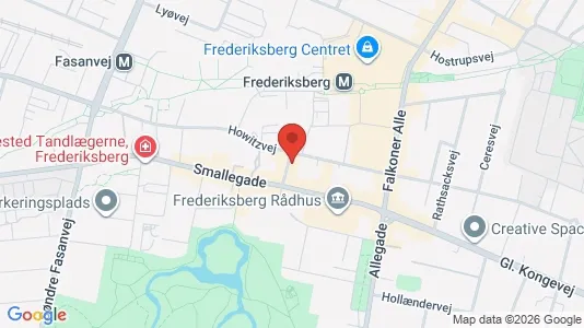 Boligudlejningsejendomme til salg i Frederiksberg - kort over placeringen