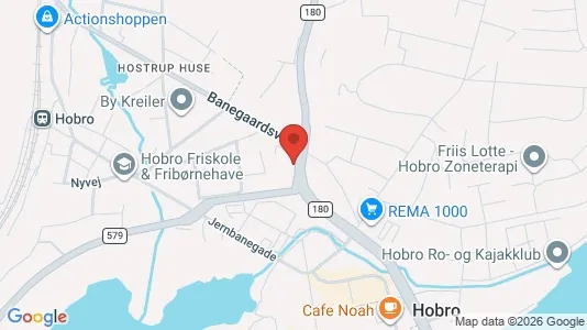 Boligudlejningsejendomme til salg i Hobro - kort over placeringen