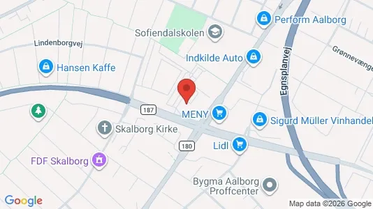 Kontorlokaler til leje i Aalborg SV - kort over placeringen
