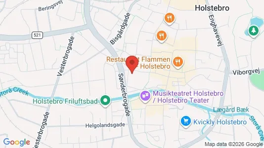 Kontorlokaler til leje i Holstebro - kort over placeringen