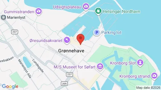Erhvervslejemål til salg i Helsingør - kort over placeringen