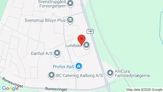 Kontorlokaler til leje i Svenstrup J - kort over placeringen