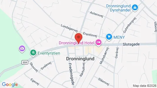 Erhvervslejemål til salg i Dronninglund - kort over placeringen