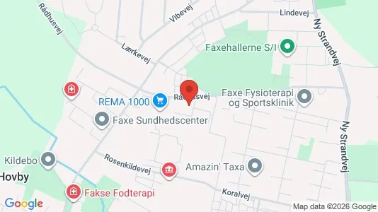 Kontorlokaler til leje i Faxe - kort over placeringen