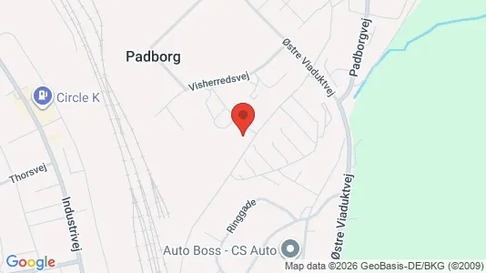 Kontorlokaler til leje i Padborg - kort over placeringen